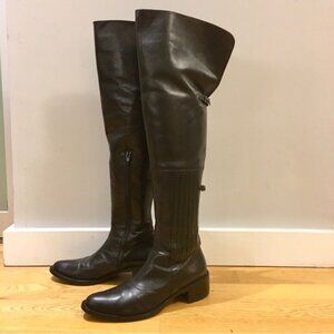 Mariano Renzi Leather Thigh high- over knee high Boots